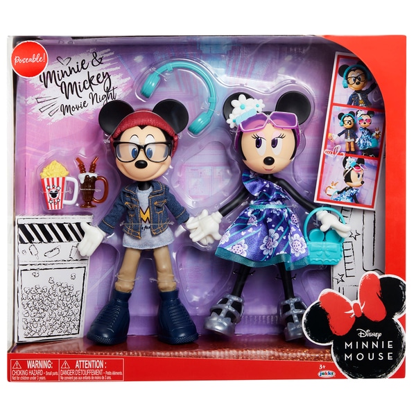 Coffret figurines 25 cm Disney Mickey et Minnie au cinéma