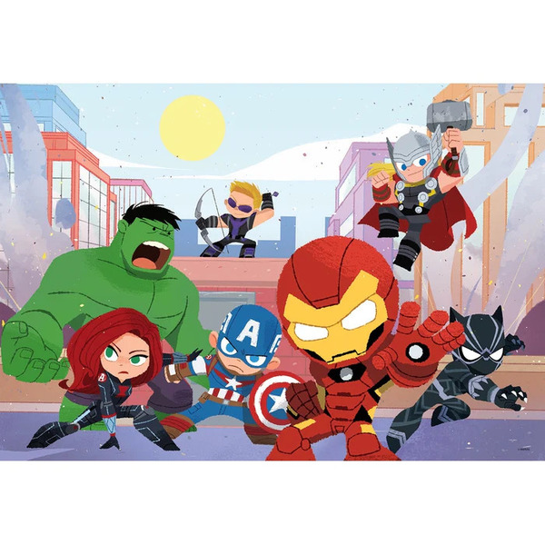 Puzzle 104 pièces Play For Future - The Avengers