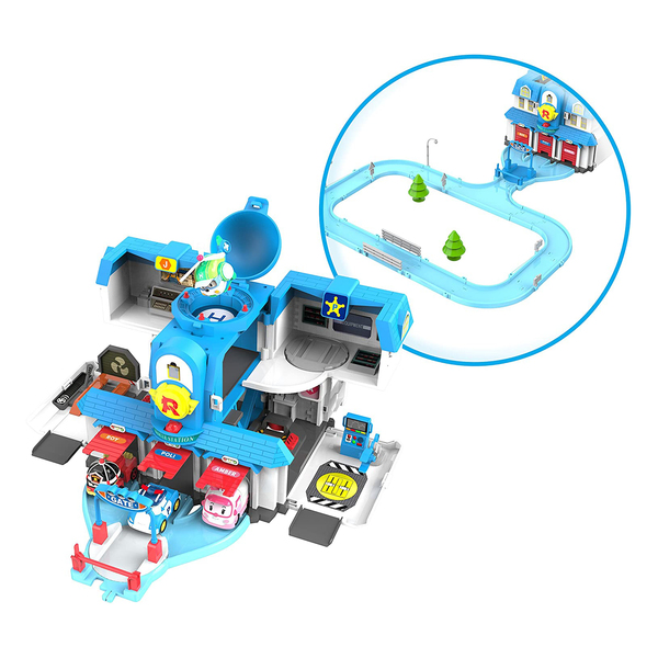 Quartier général QG interactif - ROBOCAR POLI - avec 1 figurine