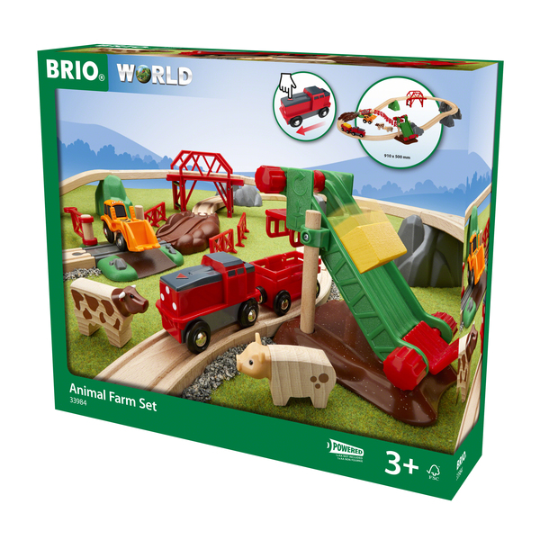 Brio World 33984 - Circuit de la ferme et locomotive