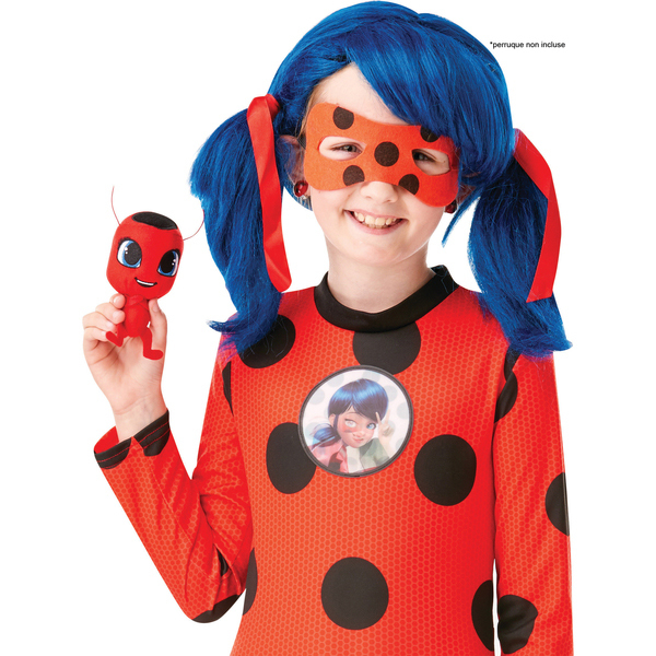 Déguisement Miraculous Ladybug 5/6 ans avec peluche Tikki