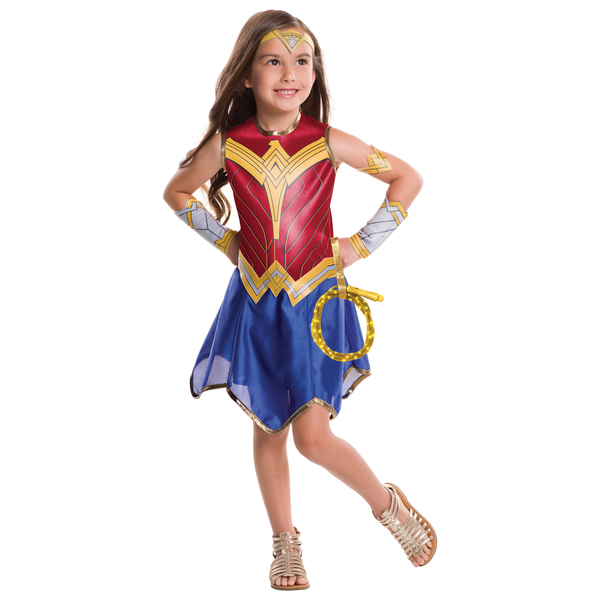 Déguisement Wonder Woman avec lasso 5/6 ans Rubie S : King Jouet