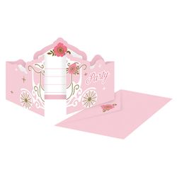 8 Cartes invitation + Enveloppes Princesse