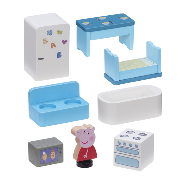 Maison en bois Peppa Pig et 2 figurines