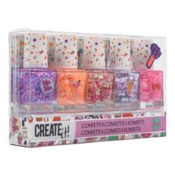 Set de 5 vernis confettis Create-It!