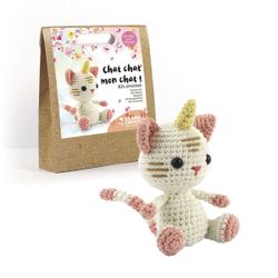 Kit DIY doudou au crochet Amigurumi - Chat licorne