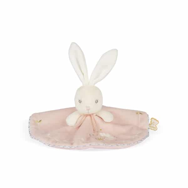 Perle - Doudou rond lapin rose 20 cm