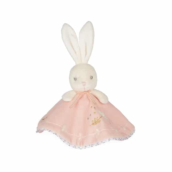 Perle - Doudou rond lapin rose 20 cm