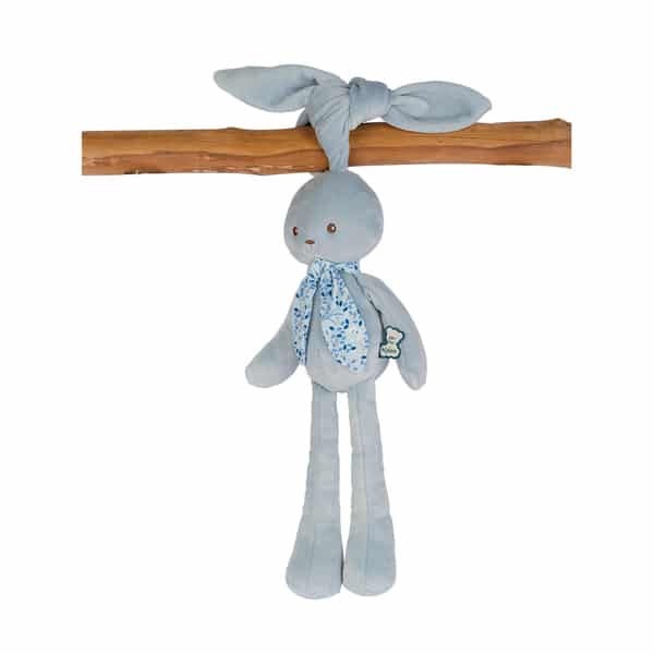 Doudou Lapinoo Pantin Lapin bleu clair 25 cm