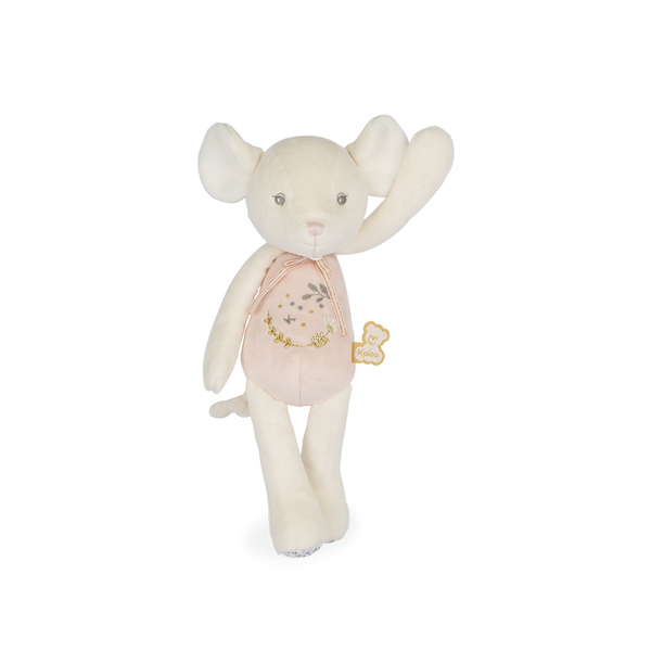 Perle - Doudou pantin souris rose 25 cm