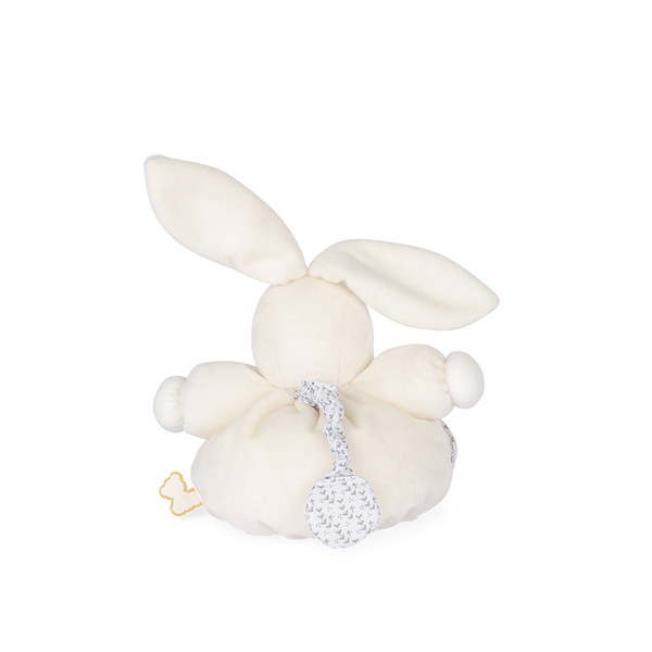 Doudou musical petit patapouf lapin crème 18 cm