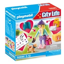 70595 - Playmobil City Life - Mannequin avec chien