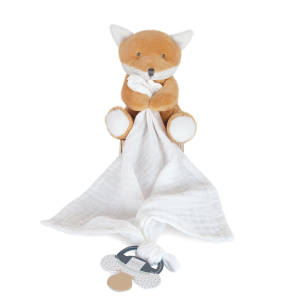 Unicef Pantin avec Doudou attache-sucette Renard