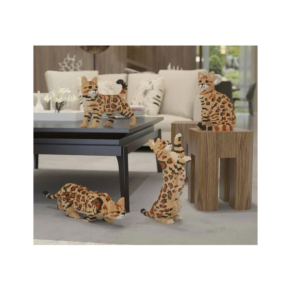 Jeu de construction Jekca - Chat bengal brun 4en1