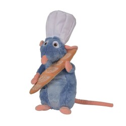 Peluche 25 cm Rémi avec sa baguette - Ratatouille
