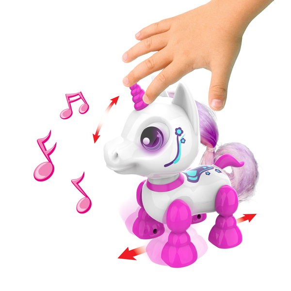 Licorne Robot intéractive - YCOO - Robot licorne rose - 13 cm