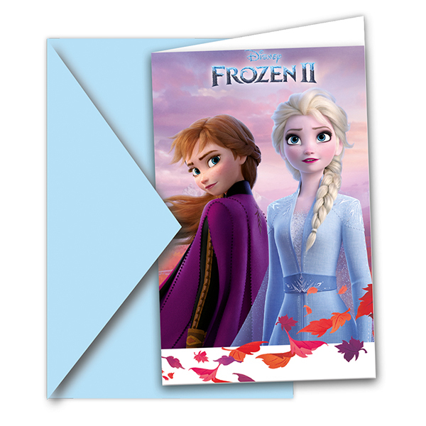 Cartes d invitation - La Reine des Neiges 2 - lot de 6