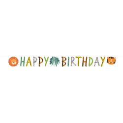 Guirlande "Happy Birthday" Jungle