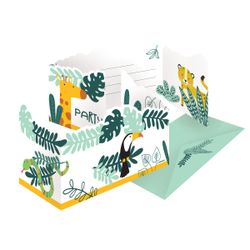 8 invitations Jungle