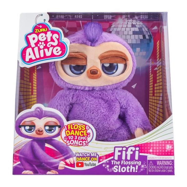 Peluche interactive Pets Alive Fifi le paresseux