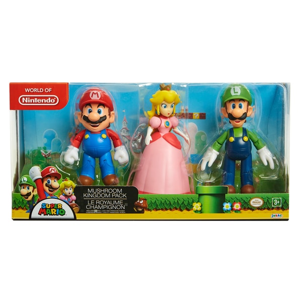 Mario - Coffret 3 figurines Nintendo thème Royaume Champignon