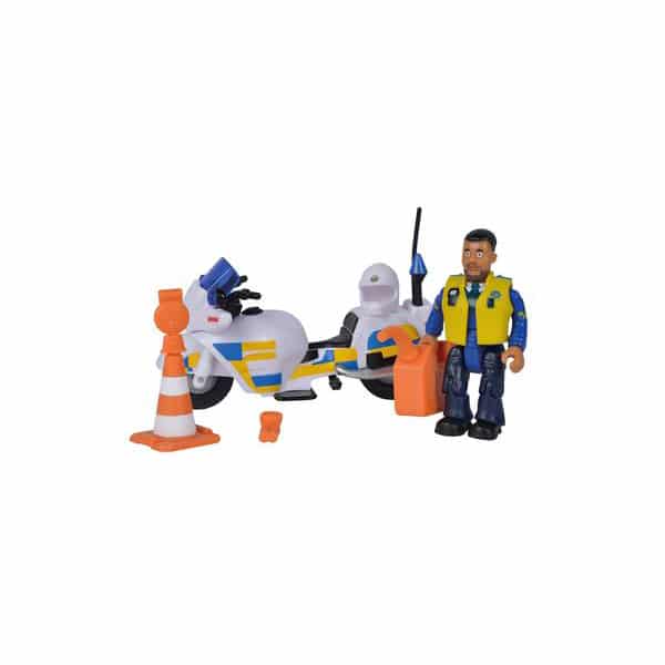 Moto de police et 1 figurine policier Sam le Pompier Simba Dickie : King  Jouet, Figurines Simba Dickie - Jeux d'imitation & Mondes imaginaires
