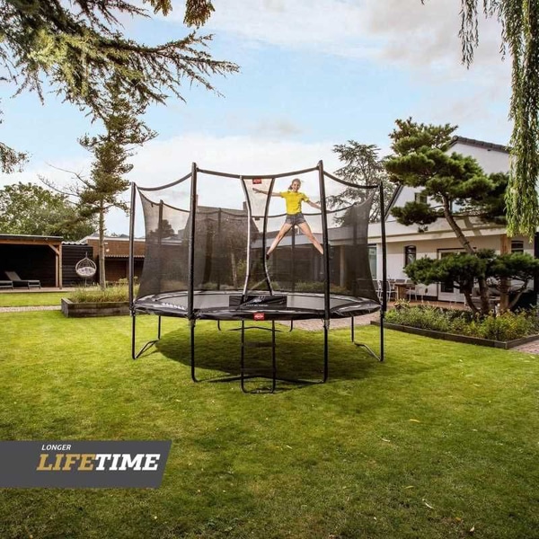 Trampoline Favorit 430 noir avec filet Comfort