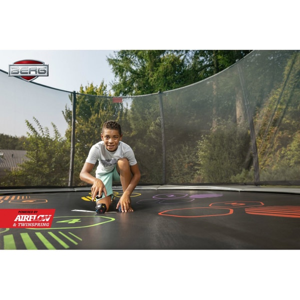 Trampoline Favorit Level 430 gris avec filet