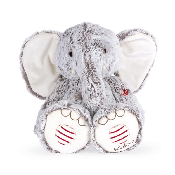 Peluche éléphant gris Noa Kaloo Rouge large