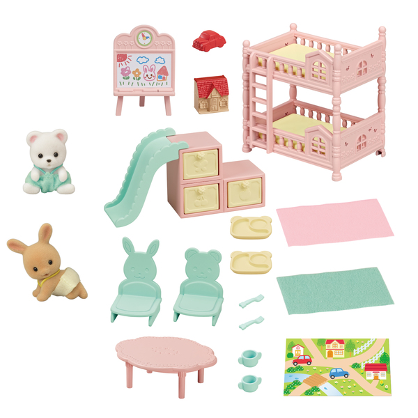 Sylvanian Families - 5397 - La salle de jeu des bébés avec deux figurines bébés