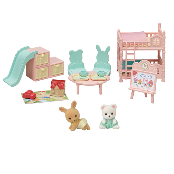 Sylvanian Families - 5397 - La salle de jeu des bébés avec deux figurines bébés