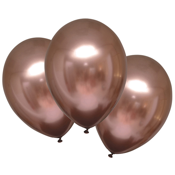 6 Ballons rose cuivré