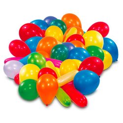 50 Ballons couleurs assortis