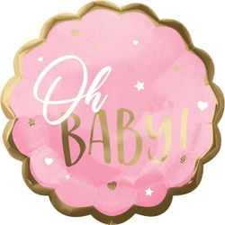 Ballon feuille Pink baby girl