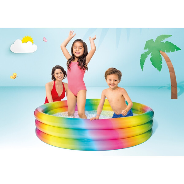 Piscine Arc-en-ciel avec pare-soleil - Intex