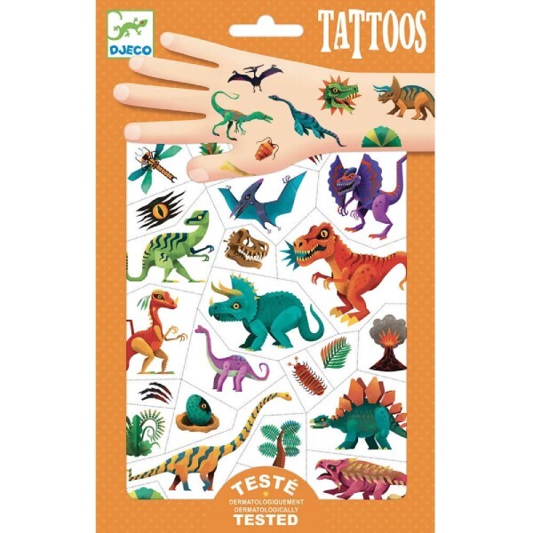 Planches de tatouages temporaires Djeco - Dino Club