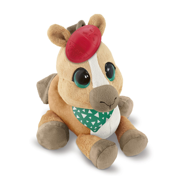 Peluche interactive caché-coucou poney