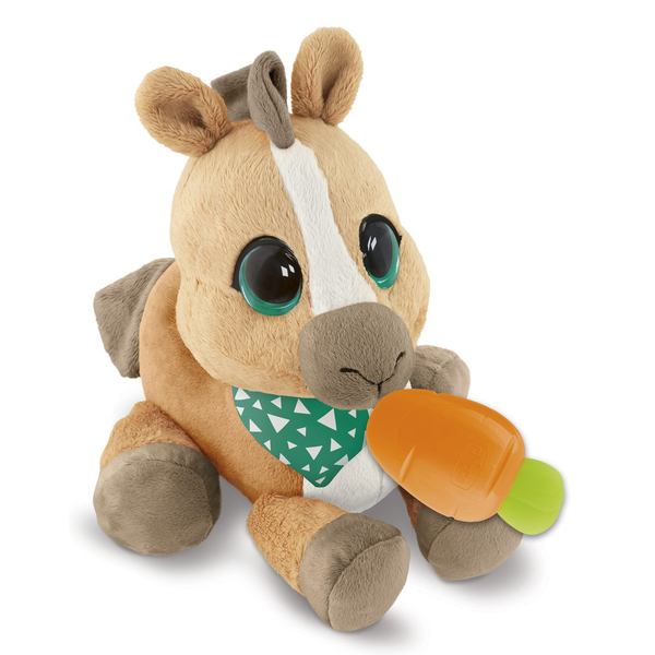 Peluche interactive caché-coucou poney