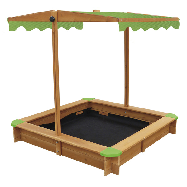 Bac à sable en bois avec parasol