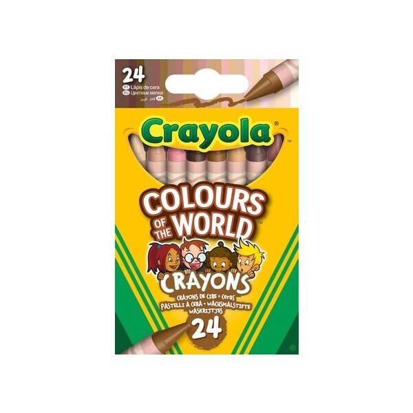 Crayola Colours of the World – Boîte de 24 crayons de cire