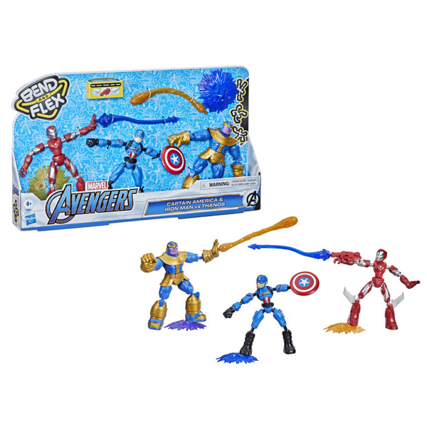 Pack 3 figurines 15 cm Bend and Flex - Marvel Avengers 