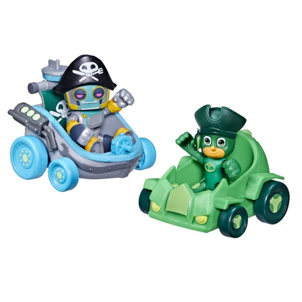 Mini-véhicules et figurines Gekko et Pirate Robot Course poursuite - Pyjamasques