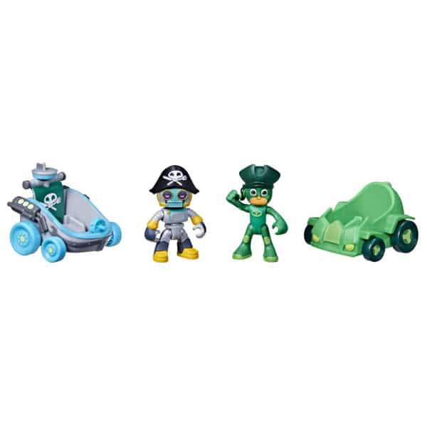 Mini-véhicules et figurines Gekko et Pirate Robot Course poursuite - Pyjamasques