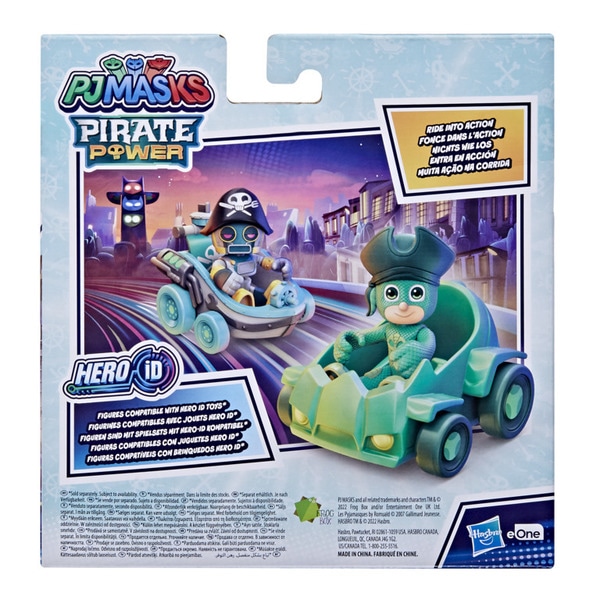 Mini-véhicules et figurines Gekko et Pirate Robot Course poursuite - Pyjamasques