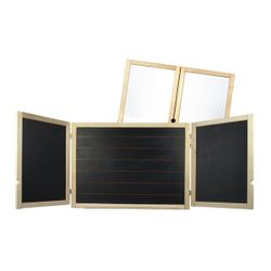 Tableau en bois 3 volets double face magnétique et ardoise