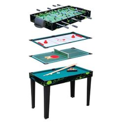 Table Multi Jeux 4 en 1 - baby foot et billard