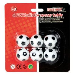 6 balles plastique pour baby-foot