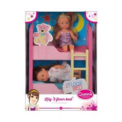 Lits superposés avec poupées