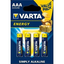 Pack de 4 piles Alcalines AAA/LR03 Varta Energy