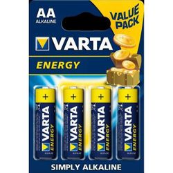 Pack de 4 piles Alcalines AA/LR6 Varta Energy